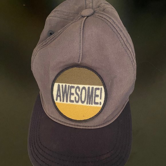 Super cute grey-blue Awesome! baseball cap - Picture 1 of 3